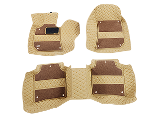 Two khaki car mats